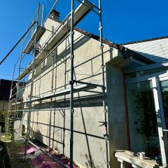 Chantier ITE en cours